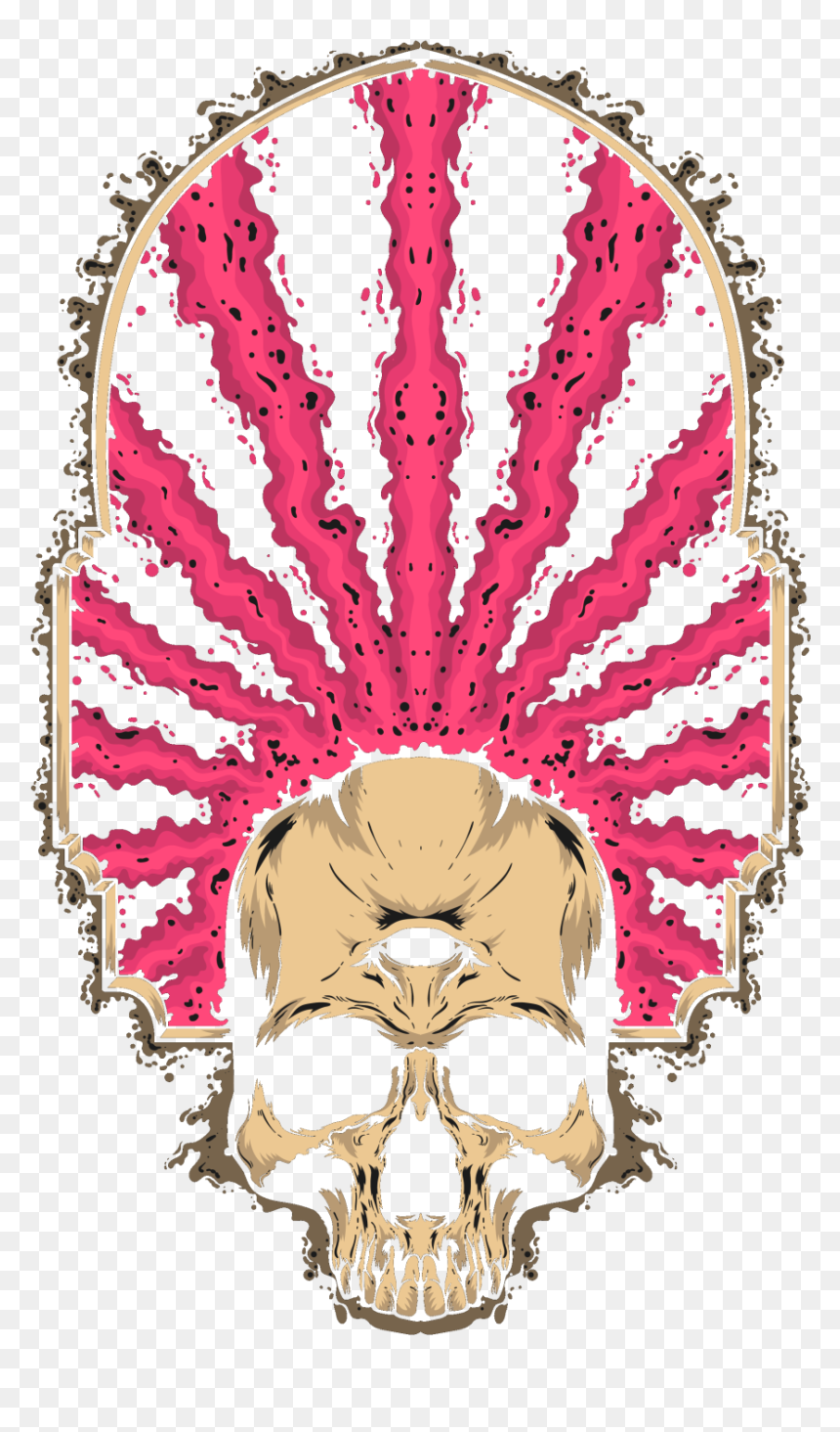Illustration, HD Png Download - wolf skull png