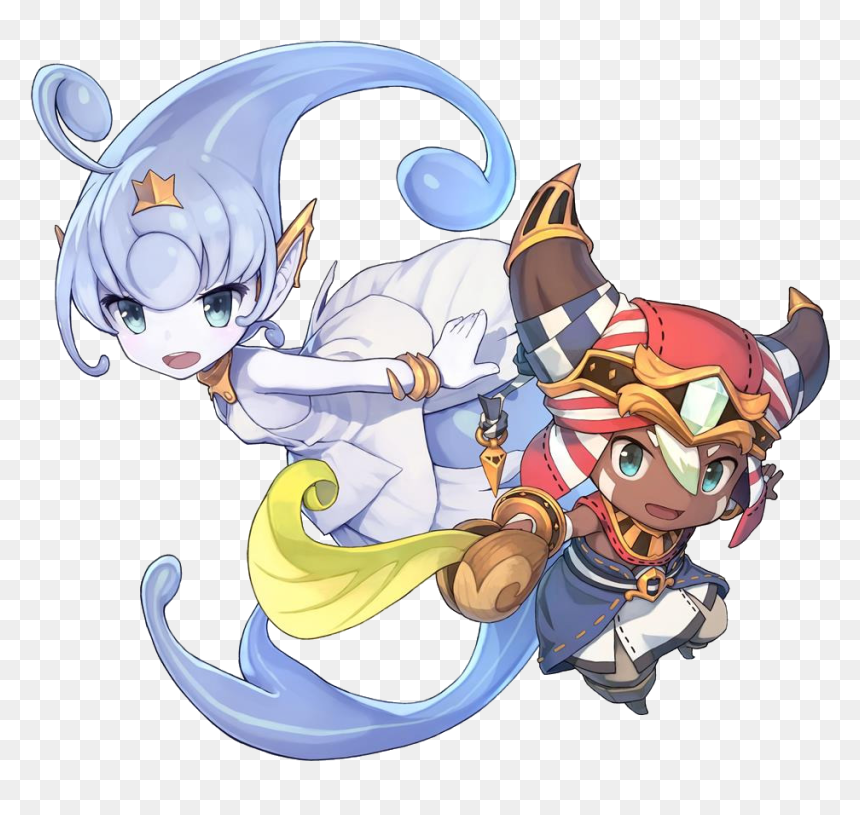 Tethu & Isuna - Ever Oasis Water Spirit, HD Png Download - game characters png