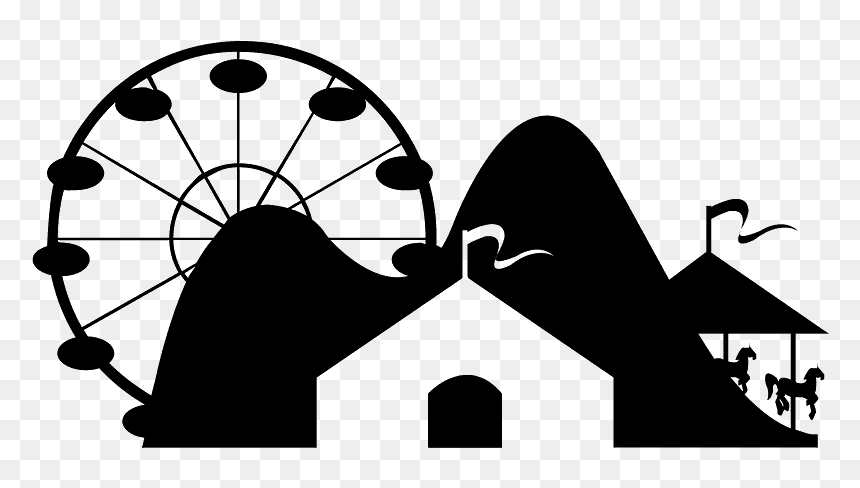 Parque De Diversão Png, Transparent Png - ferris wheel silhouette png