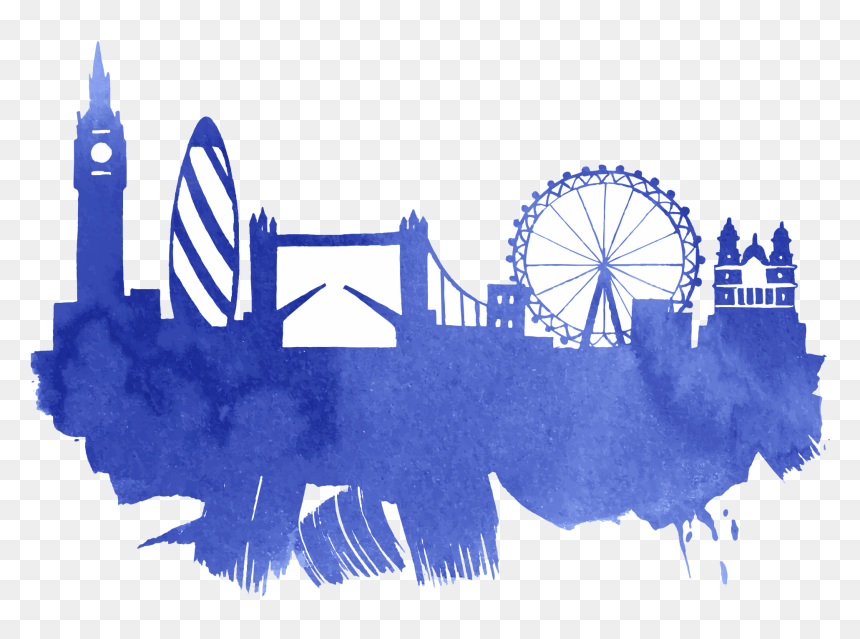 London, HD Png Download - ferris wheel silhouette png