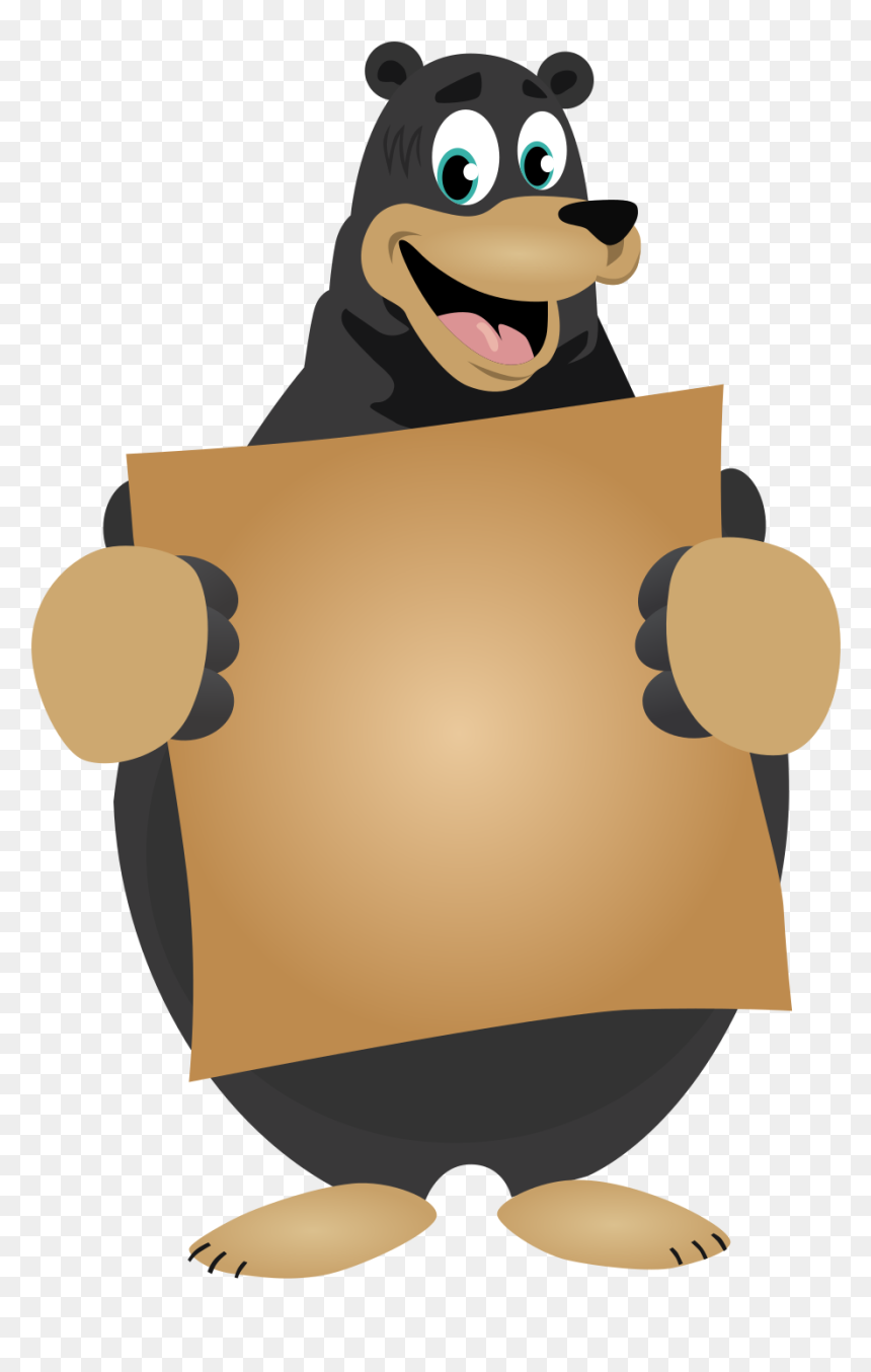 Bear Clipart Mountain - Camping Bear Cartoon, HD Png Download - mountain cartoon png