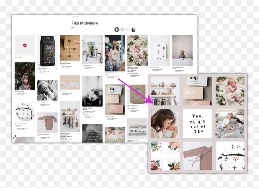 Image7 - Collage, HD Png Download - pinterest button png