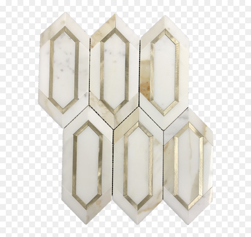 Calacatta With Gold Aluminum Picket Polished - Calacatta Picket Gold, HD Png Download - picket sign png