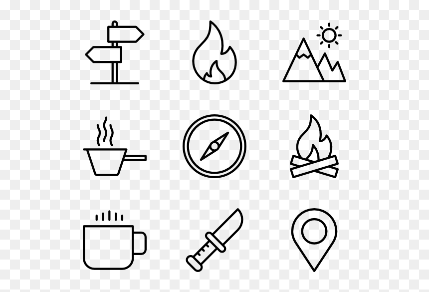 Camp Vector White Tent - Space Icons Png, Transparent Png - camping icon png