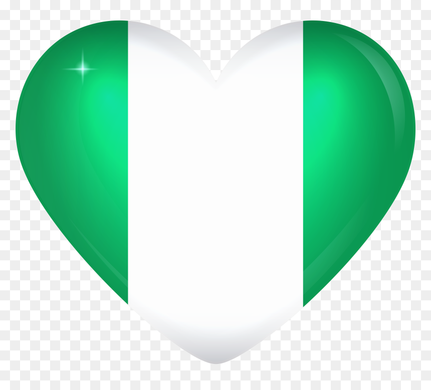 Nigeria Flag Png , Png Download - Nigeria Flag In A Heart, Transparent Png - nigeria flag png