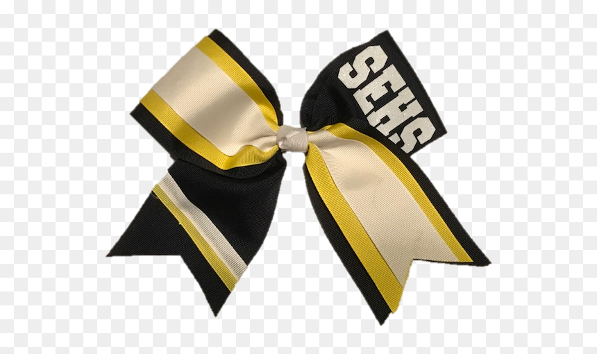 Cheer Bows Black And Yellow, HD Png Download - cheer bow png