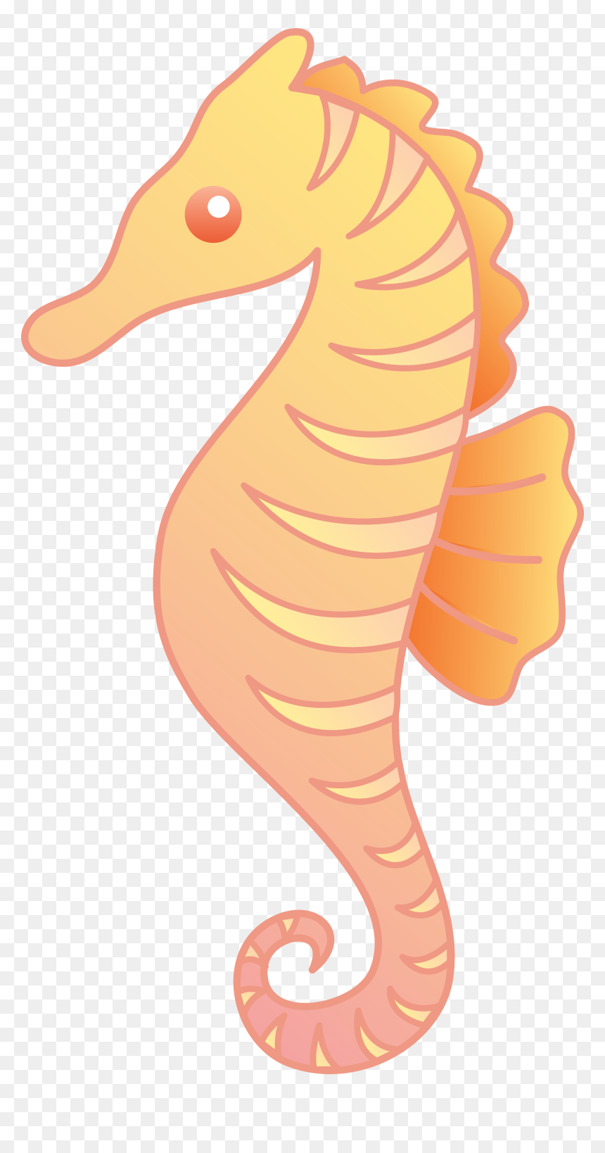 Orange Clipart Seahorse Pencil And In Color - Seahorse Clipart, HD Png Download - sea horse png