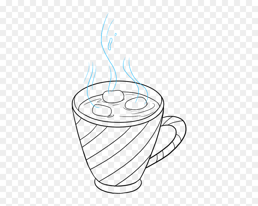 How To Draw Hot Chocolate - Chocolate Easy To Draw, HD Png Download - hot chocolate clipart png