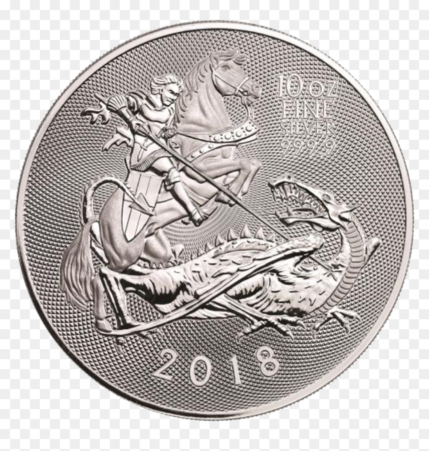 2020 Great Britain 10 Oz Silver Valiant, HD Png Download - silver coin png