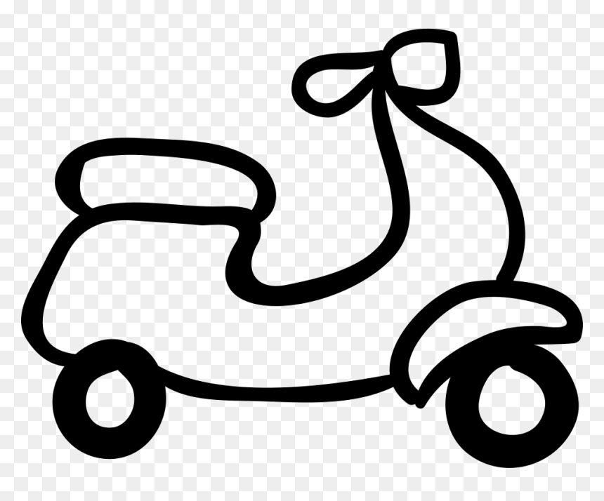 Motorcycle Hand Drawn Outline Comments - Outline Of Transport Vehicles, HD Png Download - hand outline png