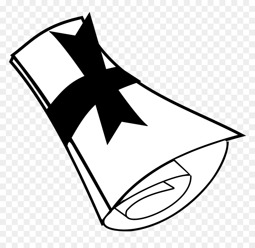 Top 77 Diploma Clip Art - Diploma Clipart Black And White Png, Transparent Png - diploma clipart png