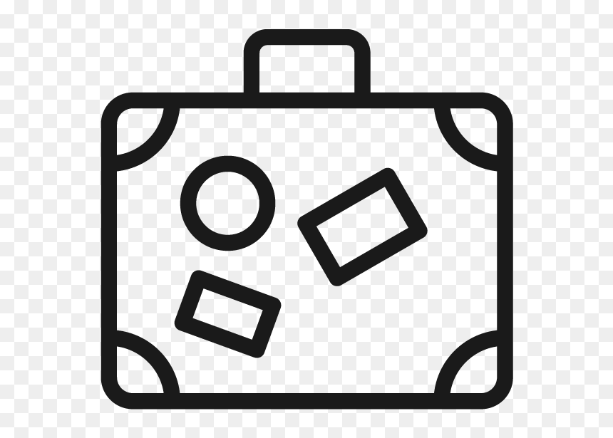 Vb Icons Flight - Simple Dollar Bill Drawing, HD Png Download - suitcase icon png