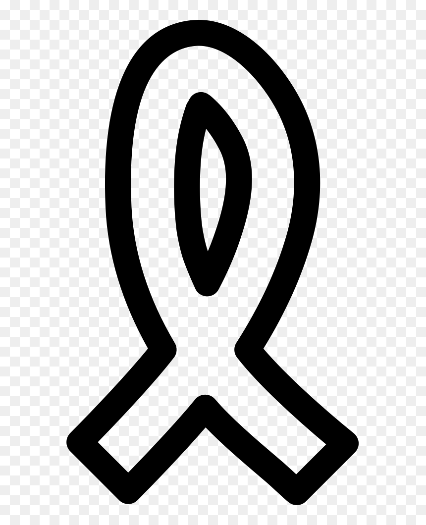 Cancer Ribbon Hand Drawn Outline Comments - Portable Network Graphics, HD Png Download - hand outline png