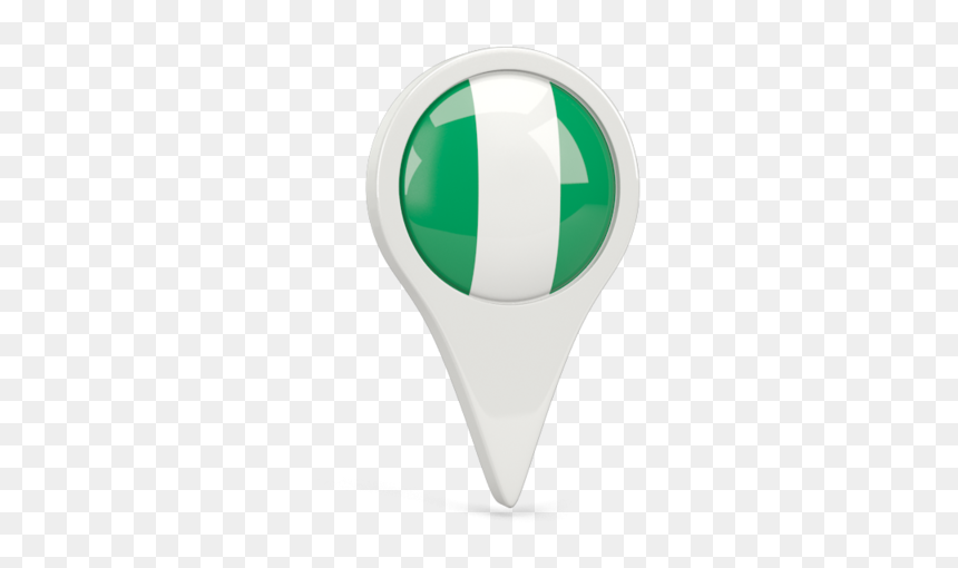 Round Pin Icon - Icon Nigeria Flag Png, Transparent Png - nigeria flag png