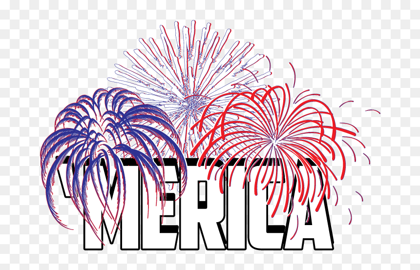 Merica Fireworks Usa Pride Patriotic American Red White - Fireworks, HD Png Download - white fireworks png