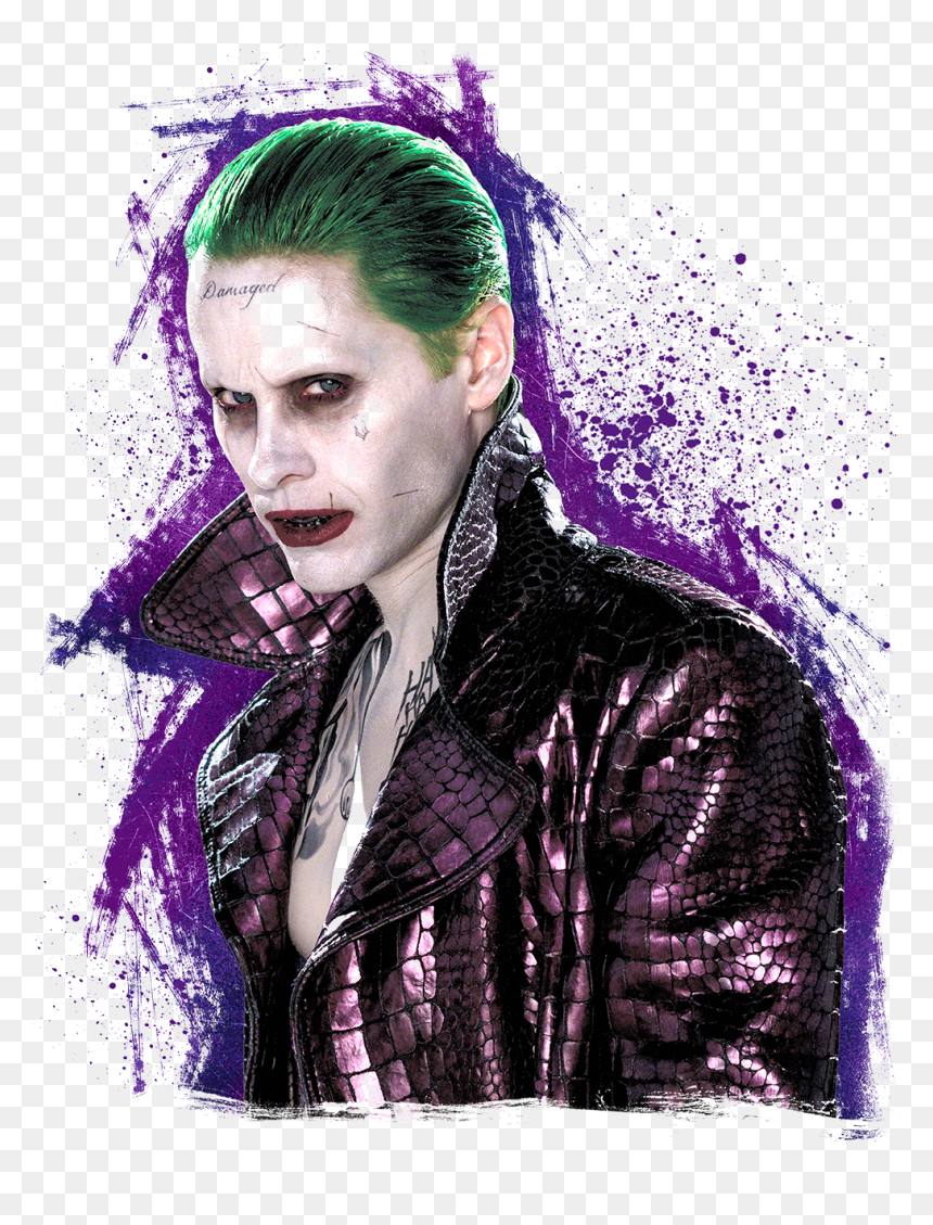 Suicide Squad Joker Stare Women"s T-shirt - Suicide Squad Joker Png, Transparent Png - suicide squad joker png