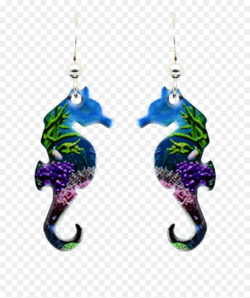 Coral Reef Sea Horse - Earrings, HD Png Download - sea horse png