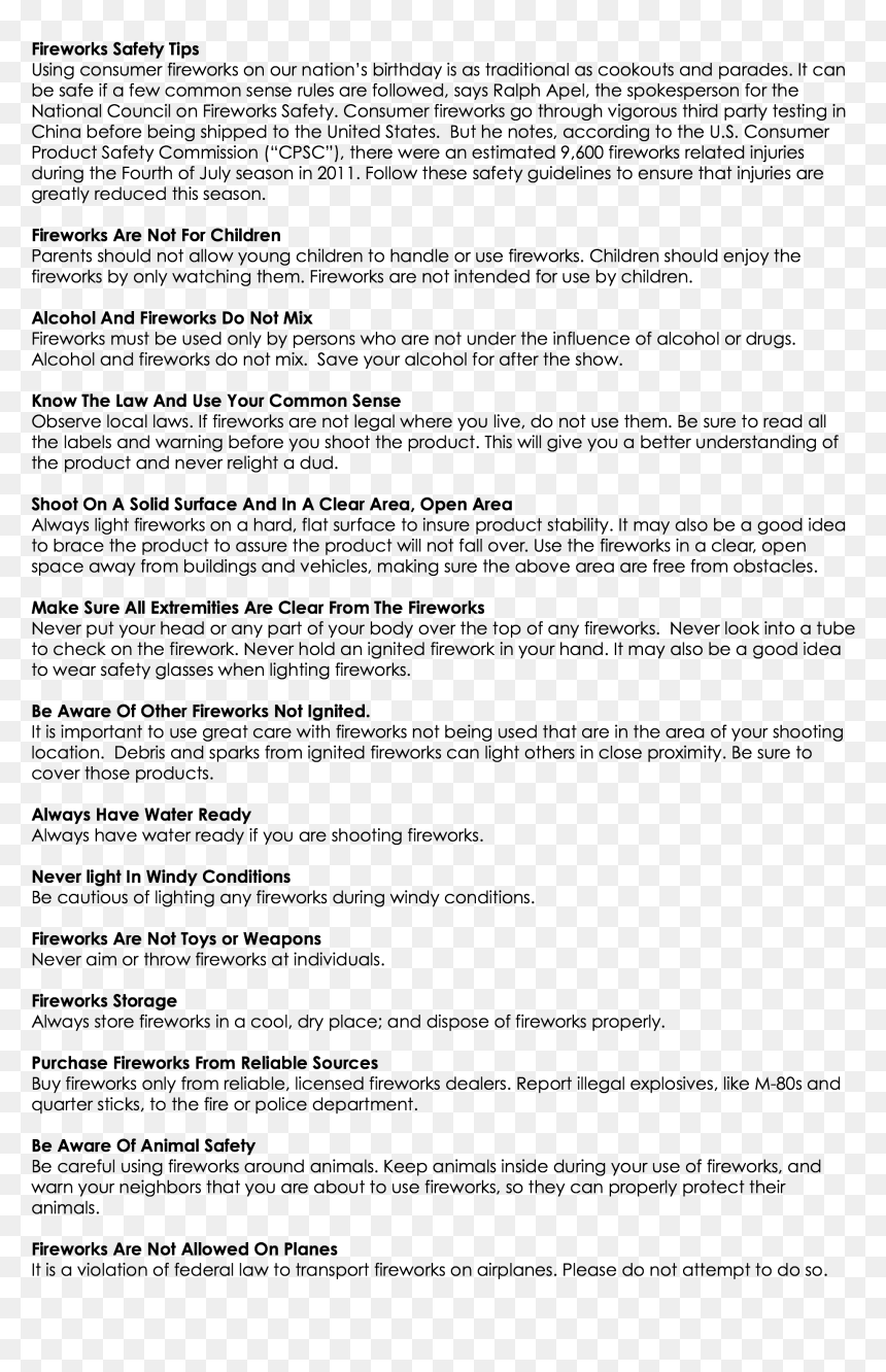 Fireworks Safety Tips Using Consumer Fireworks On Our - Nation's Birthday, HD Png Download - white fireworks png