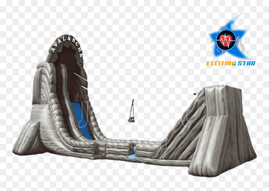 Joyful Fun Amusement Equipment - Avalanche Single Lane Zip Line Inflatable, HD Png Download - big rock png