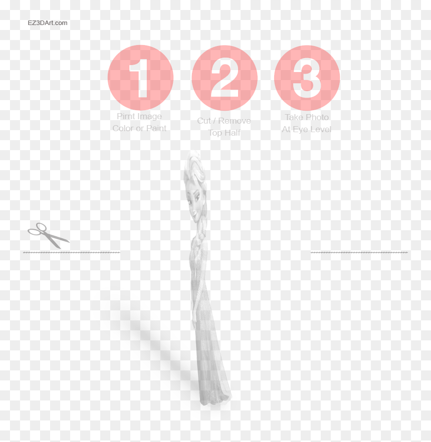 Frozen Coloring-book Style 3d Anamorphic Image - Multimedia Software, HD Png Download - anamorphic png