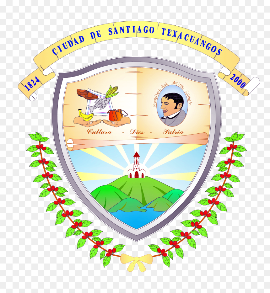 Transparente Escudo - Alcaldia De Santiago Texacuangos, HD Png Download - escudo de el salvador png