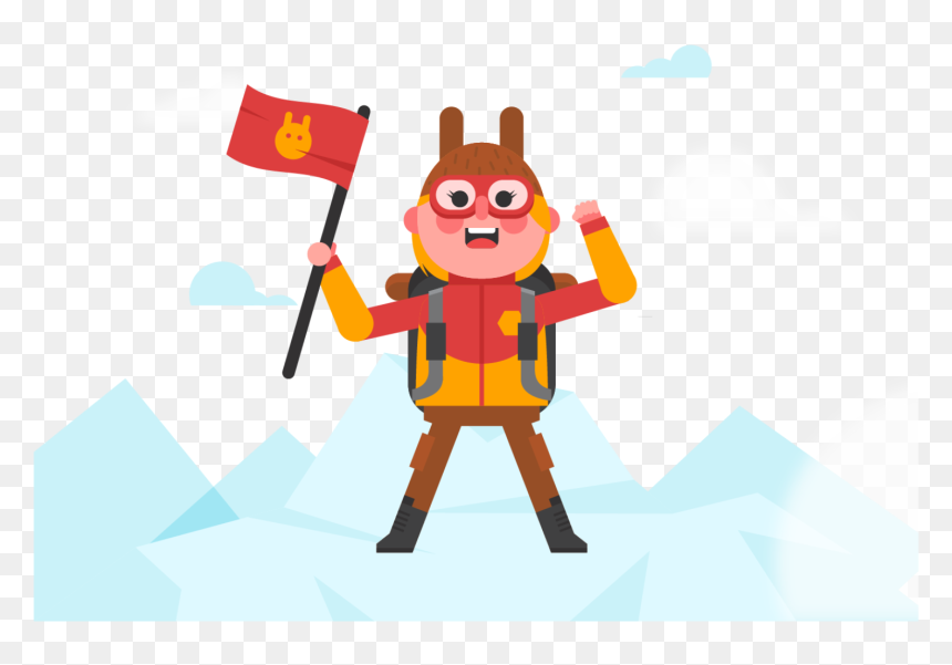 Mount Rock Climbing Mountaineering - Mount Everest Rock Climber Png, Transparent Png - mountain cartoon png
