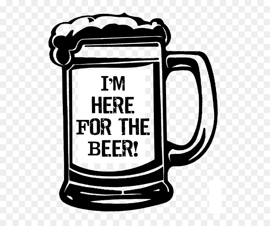 Black And White Beer Mug, HD Png Download - photo booth props png