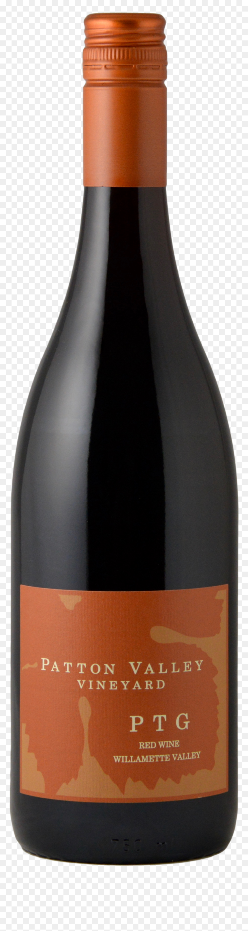 Bottle Of Patton Valley Ptg Red Blend 2017, HD Png Download - wine bottle silhouette png
