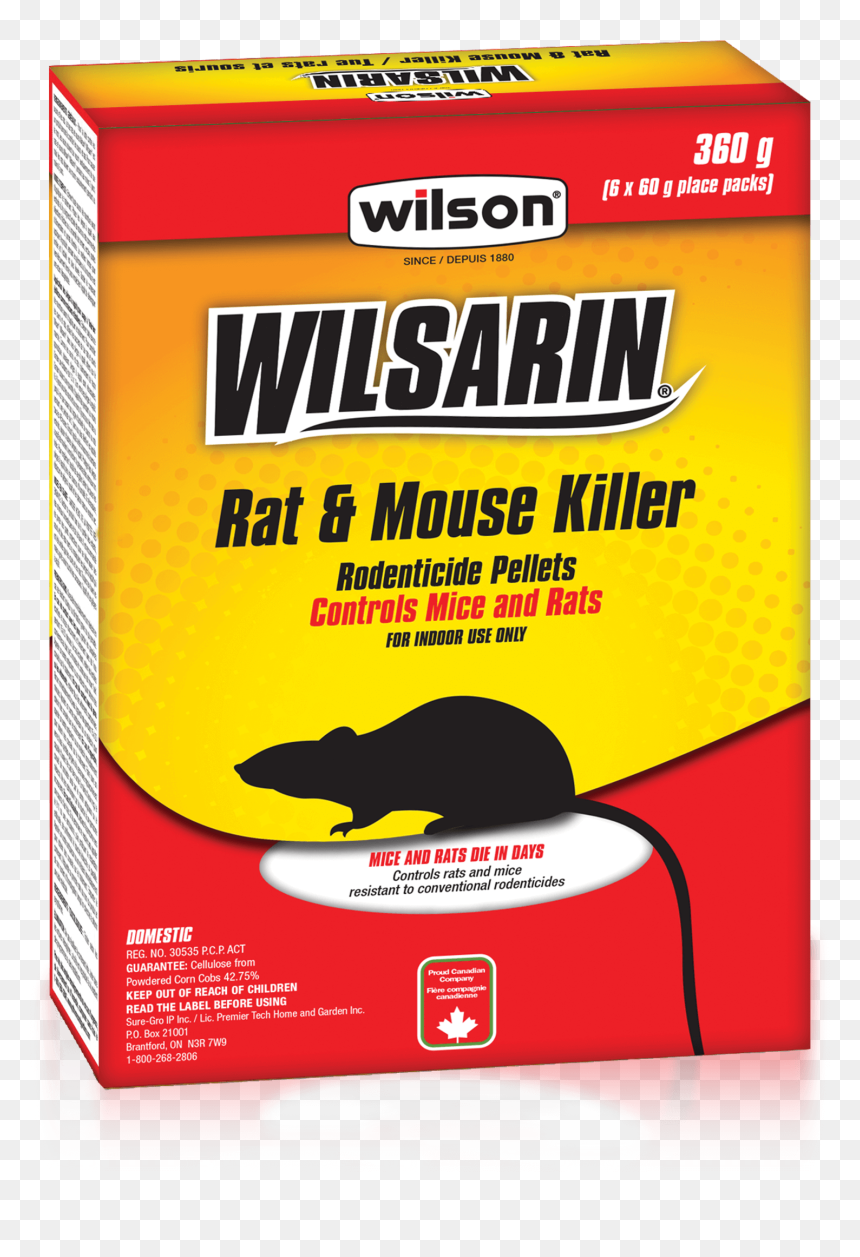 Wilson Wilsarin Rat And Mice Killer - Rat, HD Png Download - rats png