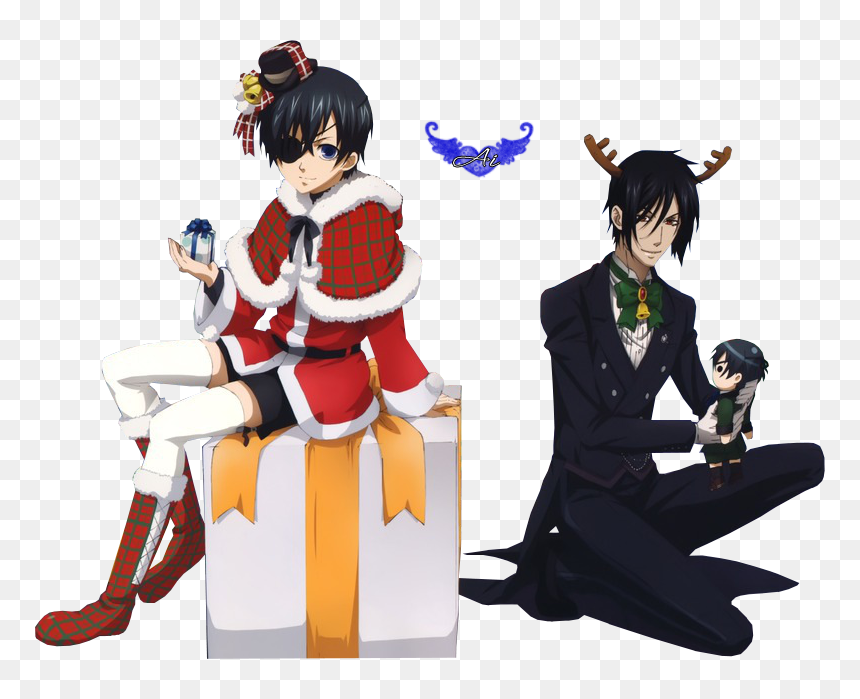 Png-ciel Y Sebastian Xmas - Black Butler Christmas, Transparent Png - ciel phantomhive png