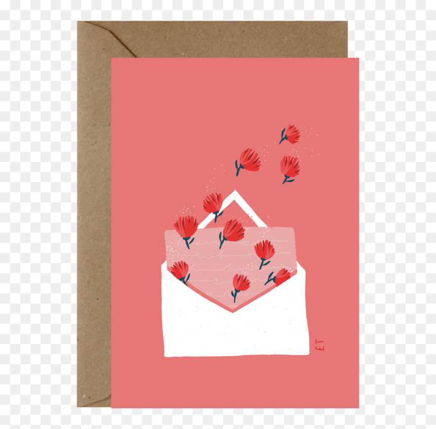 Flowery Love Letter Thumbnail - Christmas Card, HD Png Download - letter paper png