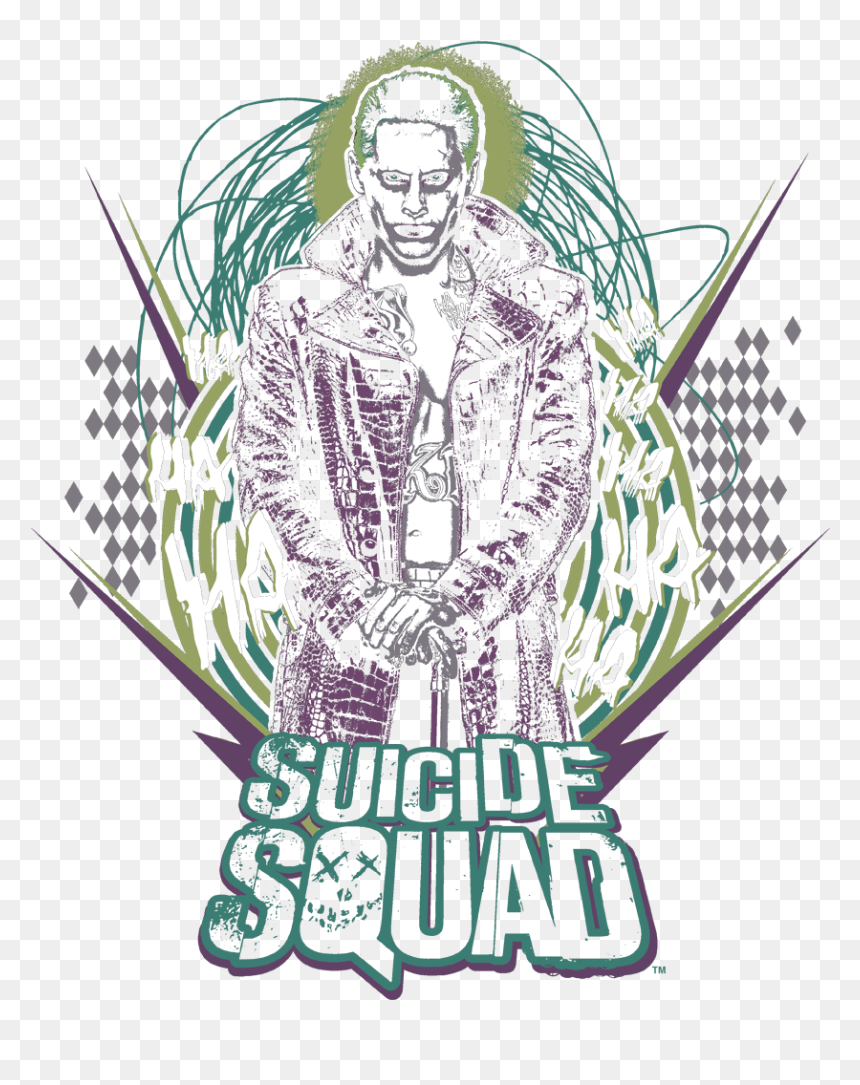 Suicide Squad Suicide Joker Men"s Regular Fit T-shirt - Illustration, HD Png Download - suicide squad joker png