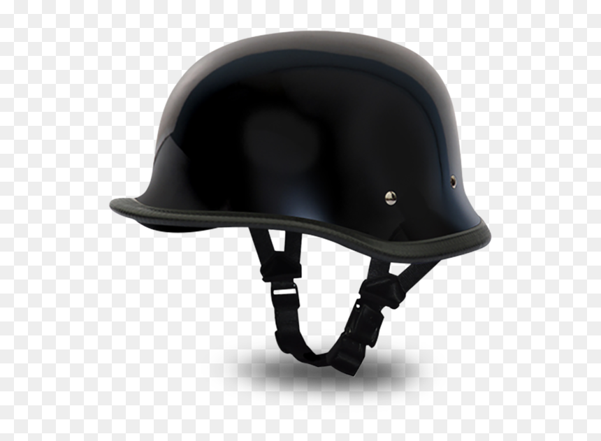 Big German Hi Gloss Black Daytona Helmets - Novelty Mc Helmets, HD Png Download - nazi helmet png