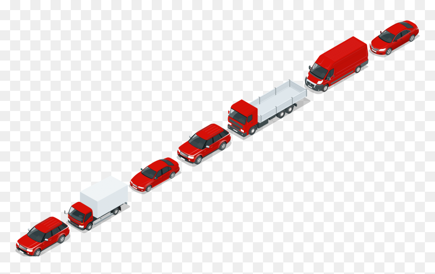 A Lane Of Slow-moving, Congested Traffic - Carmine, HD Png Download - texas map outline png