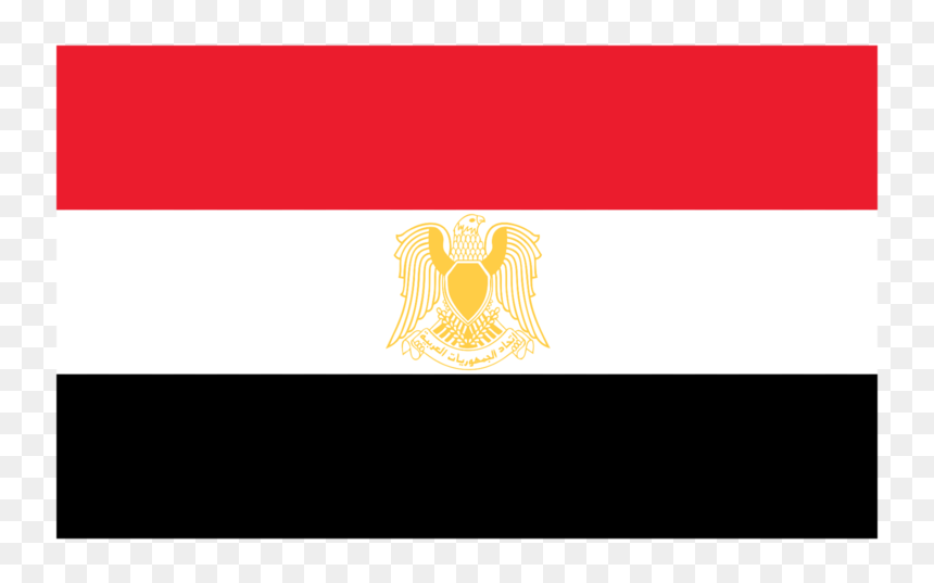 Egypt Flag Logo Vector - Illustration, HD Png Download - egypt flag png