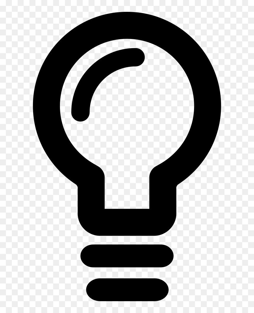 Lightbulb Gross Outline - Sign, HD Png Download - light bulb outline png