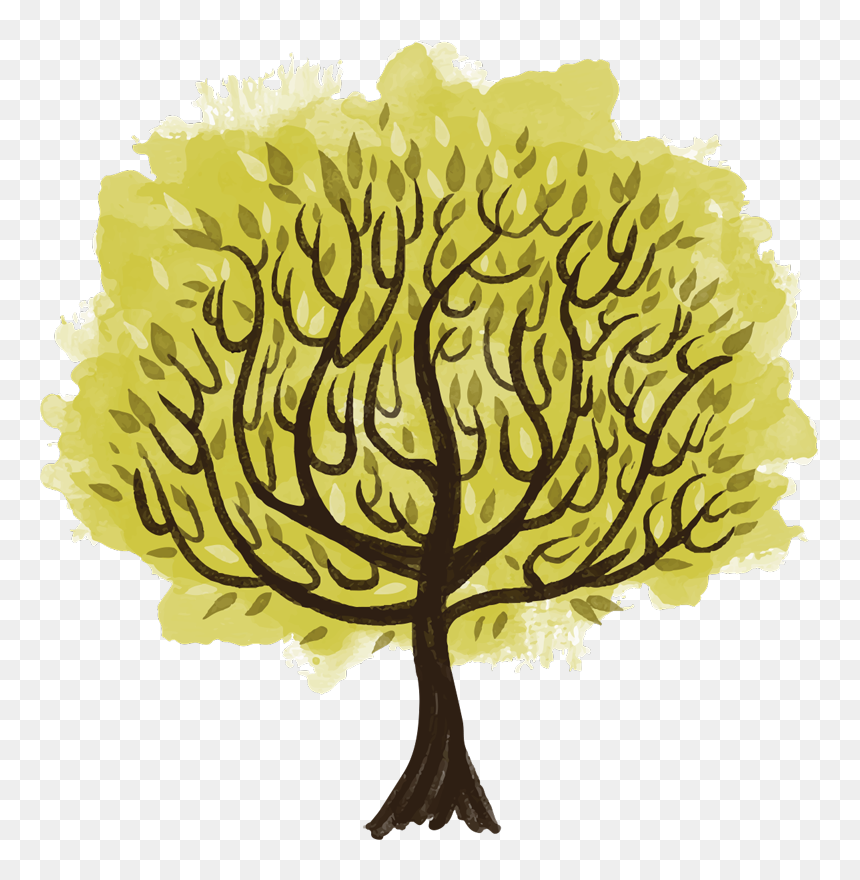 Watercolor Tree Life Wall Decal - Illustration, HD Png Download - celtic tree of life png