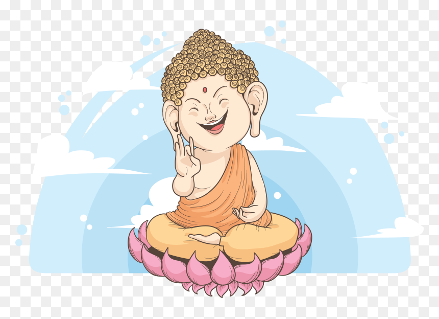 Cartoon Illustration Transprent Png Free Download Cake - Buddha Cartoon, Transparent Png - cake vector png