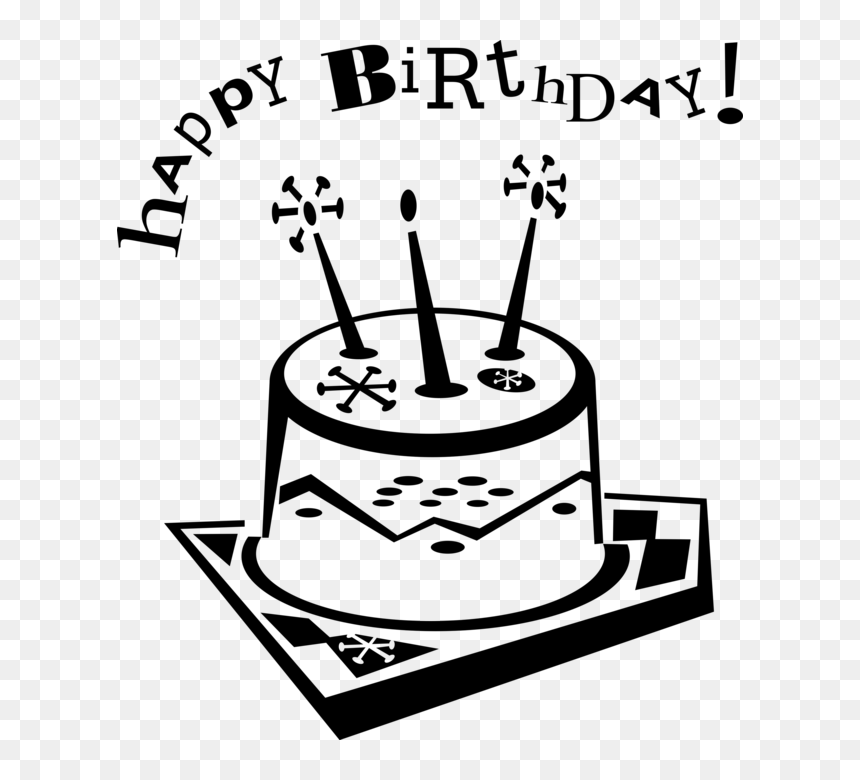 Vector Illustration Of Happy Birthday Greetings With, HD Png Download - cake vector png