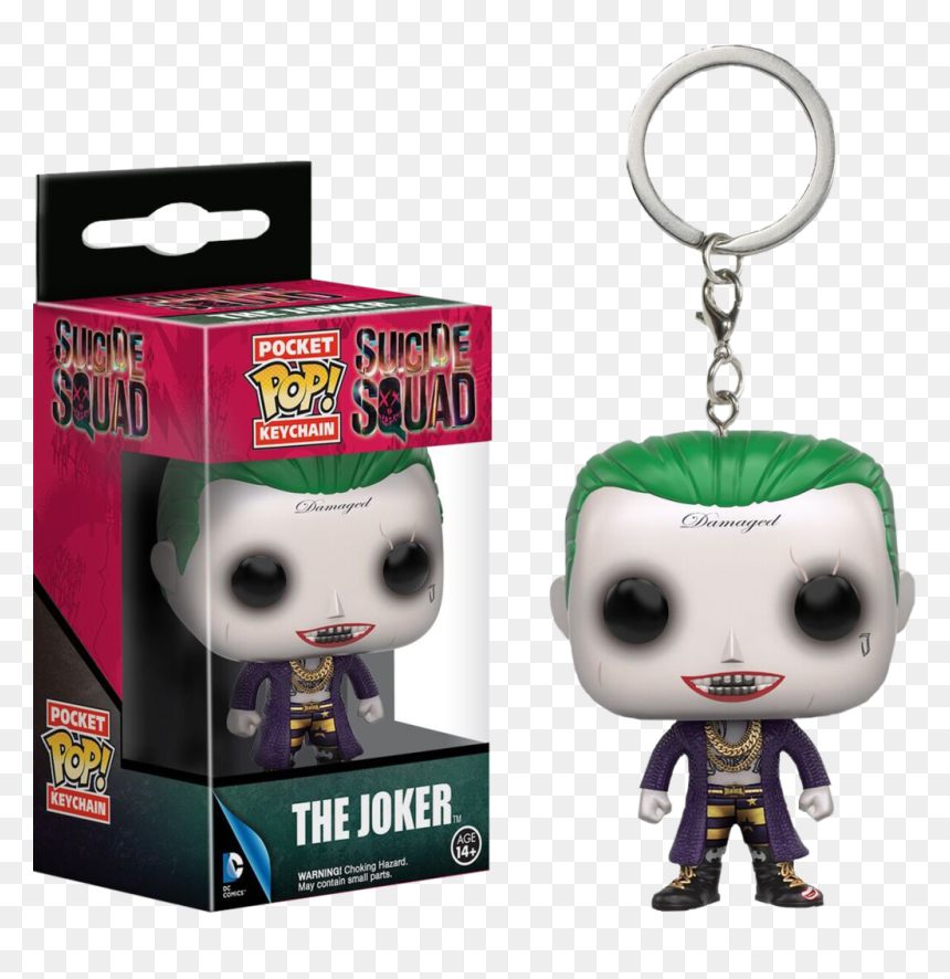 Joker Pop Keychain - Funko Pop Keychain Suicide Squad Joker, HD Png Download - suicide squad joker png