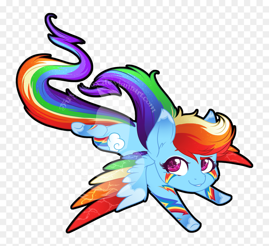 Wings Clipart Chibi - My Little Pony Rainbow Dash Chibi, HD Png Download - wings clipart png