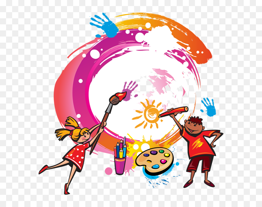 Paint Kids Painting Vector Png, Kids Painting, Painting - Painting Kids Cartoon Png, Transparent Png - kids vector png