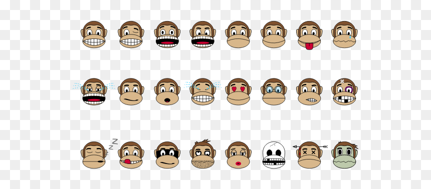 Monkey Emoji Image - Monkey Head Svg, HD Png Download - emoji monkey png