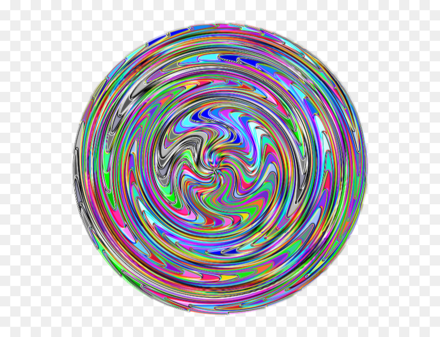 Colorful Paint Swirls Variation - Circle, HD Png Download - colorful swirls png