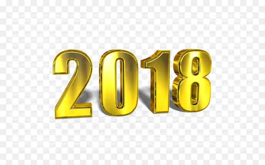 2018 Happy New Year Png File - Clipart 2018, Transparent Png - 2018 gold png