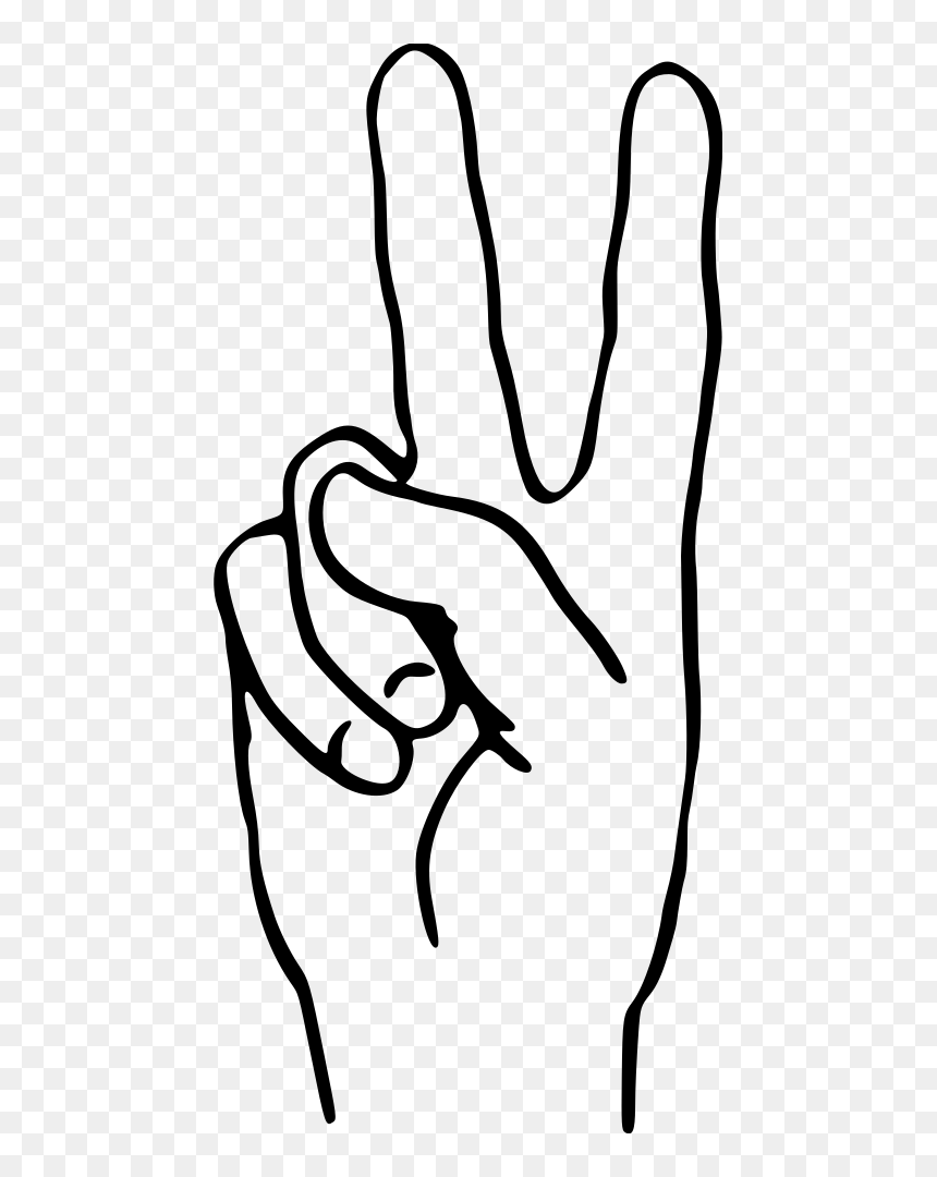 Onlinelabels Clip Art V - V Sign Png, Transparent Png - hang loose png