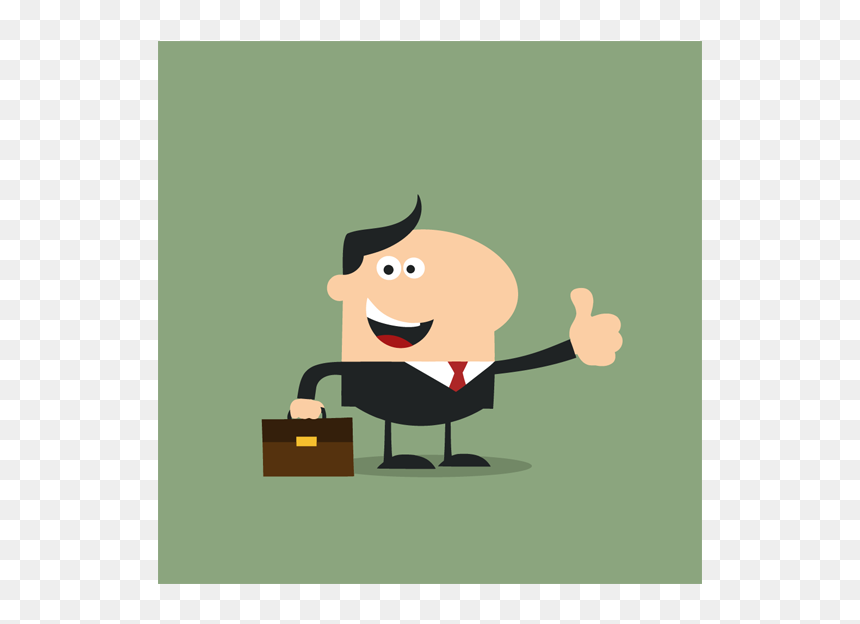 Happy Manager Giving Thumb Up Worker Vector Humor Mascot - Vector Graphics, HD Png Download - thumbs up vector png