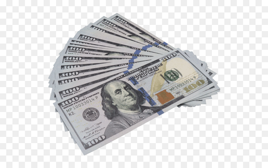 $10 000 In $100 Bills, HD Png Download - 100 dollar png