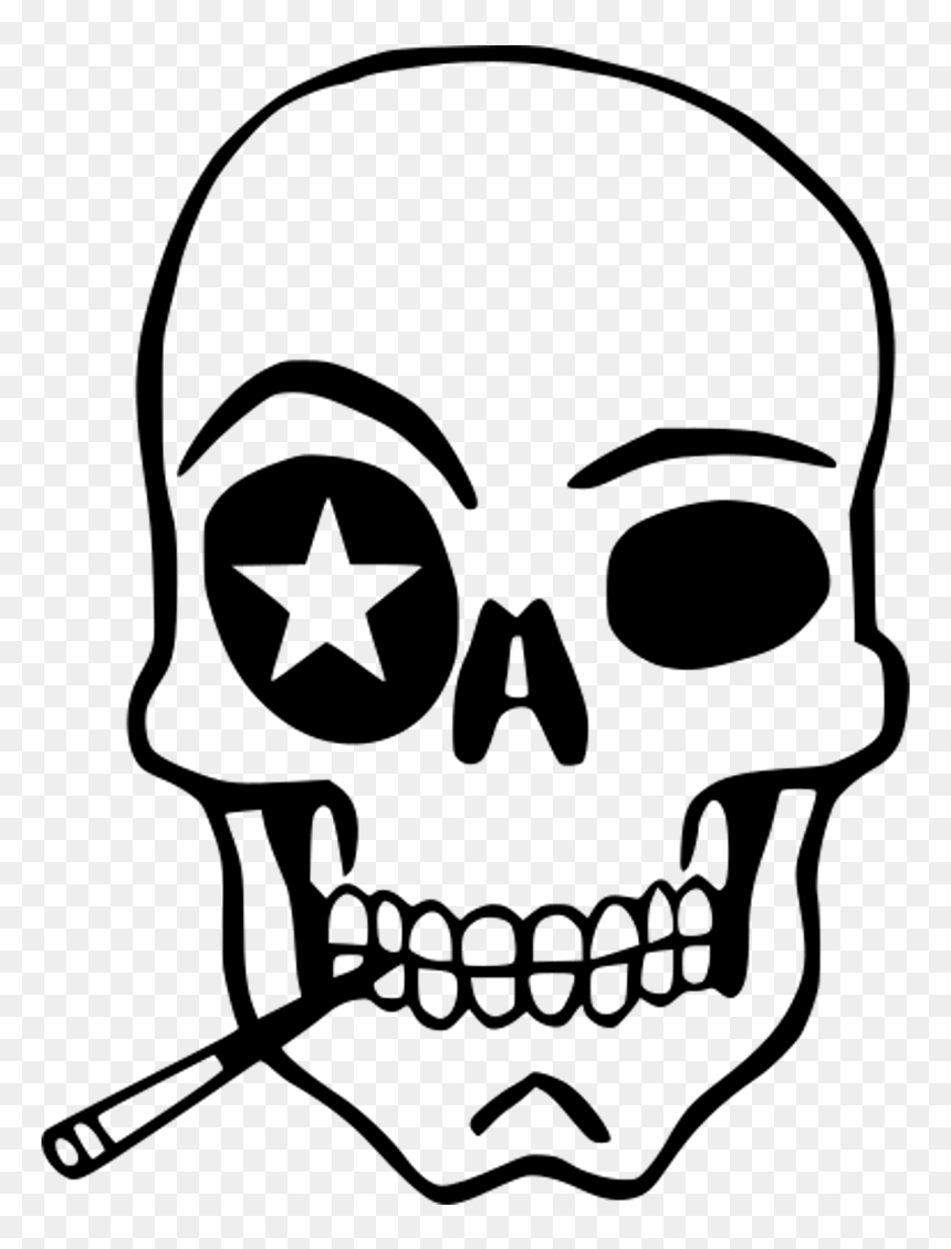 Logo Starry Smoke - T-shirt, HD Png Download - smoke skull png