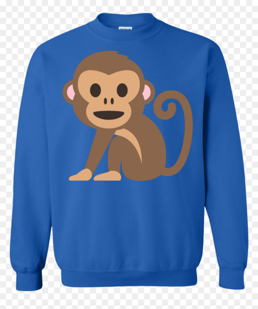 Monkey Emoji Sweatshirt - Sweater, HD Png Download - emoji monkey png